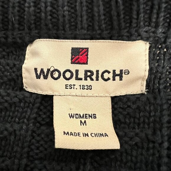 Woolrich Women’s Double Brested Cardigan Long Sleeve Black/Gray Size Medium - Picture 8 of 9